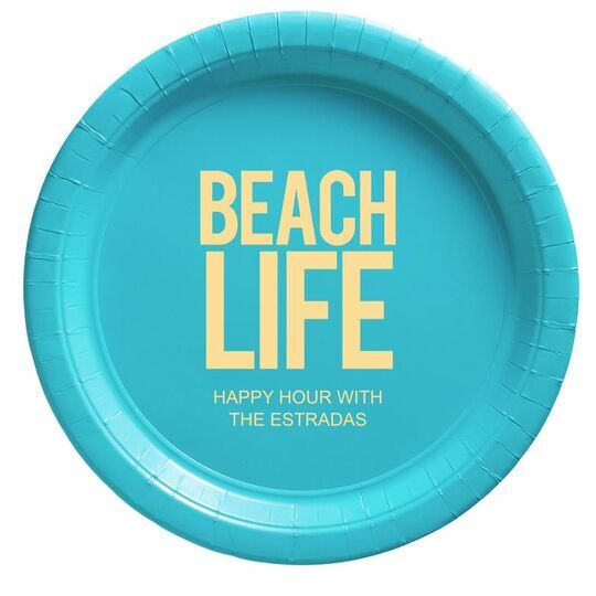 Beach Life Paper Plates